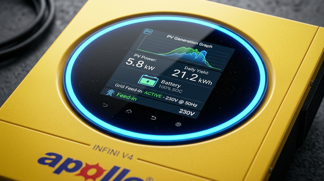 Apollo Infini V4 Circular Halo Touchscreen Close-up